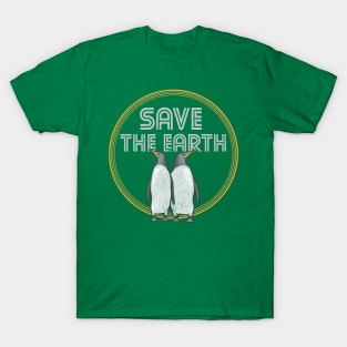 Earth Day Save The Earth Penguin T-Shirt